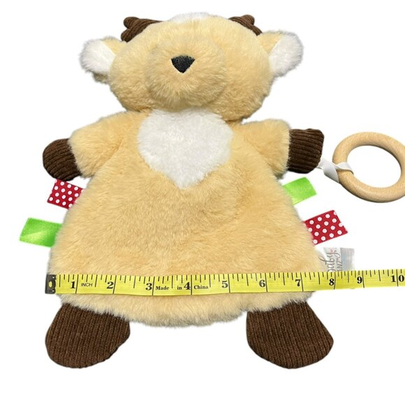 Baby Ganz Downy Reindeer Sensory Toy Baby Crinkle Belly Tags Lovey - Picture 11 of 11
